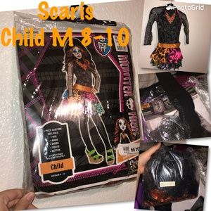 Monster High Scaris Skelita Calaveras Halloween Dress Up Costume Size 8-10